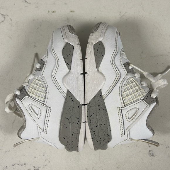 Nike Air Jordan 4 IV Retro White Oreo Toddler Sneakers BQ7670-100 Size 6C - Picture 9 of 16
